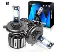 2X H4 72W LED Scheinwerfer 15000LM 6500K Wei Mit Zulassung Lampen Fern Halogen