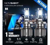2X H4 72W LED Scheinwerfer 6500K 15000LM Wei Mit Zulassung Lampen Fern Halogen