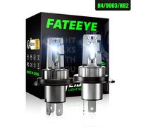 2X H4 9003 Auto LED Scheinwerfer 50W 10000LM 6500K Mit Zulassung Halogen IP68