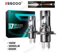 2X H4 9003 LED Scheinwerfer 6500K 30000LM Halogen Mit Zulassung Lampen Kaltes