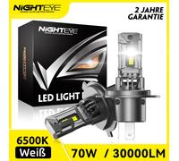 2x H4 9003 LED Scheinwerfer 70W 30000LM Halogen Mit Zulassung Lampen Kaltes Wei
