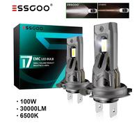2X H7 Scheinwerfer Mit Zulassung 100W 6500K Halogen Fern/Abblendlicht Mit StVZO