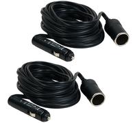 2x Hama 6m Zigarettenanzünder Verlängerungs-Kabel 12V Steckdose KFZ Verlängerung