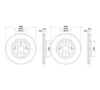 2x HELLA BREMSSCHEIBEN 298mm VORNE passend für SSANGYONG TIVOLI XLV 56249