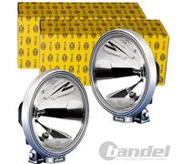2x HELLA HALOGEN FERNSCHEINWERFER SATZ RUND SCHWARZ 12V 24V | 1F8 006 800-311