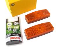2x HELLA Seitenmarkierungsleuchte hinten BOSCH Glühlampe W5W 12V
