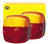 2x HELLA UNIVERSAL Rückleuchte Heckleuchte 3-Kammer 4-Funktion P21W/R10W 12/24V