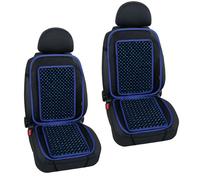 2x Holzkugel Sitzauflage Universal Massage Sitzaufleger Holzperlen Blau 100x45cm