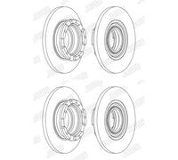 JURID Bremsscheibe hinten rechts links voll 288mm für FORD 563126J