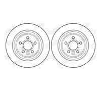 Jurid Bremsscheibe 562741JC hinten rechts/links voll 300 mm für Volvo Opel