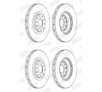 JURID Bremsscheibe vorne rechts links belüftet 320mm für SEAT AUDI 562205JC-1
