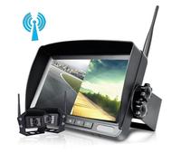 2x Kabellose Rückfahrkamera mit 7" LCD Split Monitor Für KFW RV LKW BUS