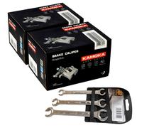 2x KAMOKA Bremssattel Vorne + Schlüssel Satz für DACIA LOGAN 12 SANDERO RENAULT