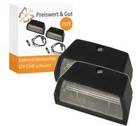 Kennzeichenleuchte schwarz 2 Stück PC PP 12V C5W E11 wetterfest universell