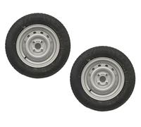 2x Komplettrad 155/80R13 84N XL für Pkw-Anhänger & Caravan - Felge 4Jx13 H2 ET30 - Lochkreis 4x100 - Tragkraft 500kg - max. 140 km/h - hochwertige Ersatzräder für Anhänger