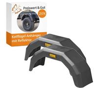 2x Kotflügel für Anhänger, mit Reflektor, geeignet für 13 Zoll Räder, elastisch, stoßfest, UV-beständig, für zb. Anhänger, Pferdeanhänger