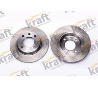 KRAFT AUTOMOTIVE Bremsscheibe hinten rechts links voll Ø232mm 232,0mm für SEAT VAG 6050200