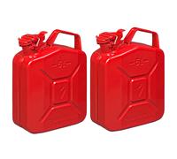 2x Kraftstoffkanister 5L Metall rot Benzinkanister Diesel Reserve TüV/UN-geprüft