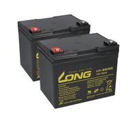 2x Kung Long U1-36NE AGM-Akkus 12V 36Ah (24V) - für Ortopedia Compact 920 N 36