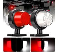 2x LED Begrenzungsleuchten 12/24V Rot / Weiß Positionsleuchten Wohnwagen LKW Bus