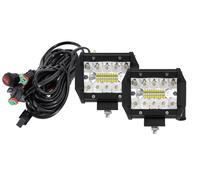 2x 4" LED Fernscheinwerfer+ Kabelbaum passend für Peugeot Rifter Traveller Licht