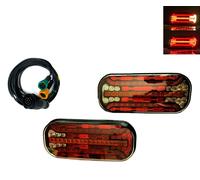 2x LED Rückleuchten 5 PIN Bajonett Laufblinker Anhängerbeleuchtung mit Kabel 4m