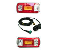 2x LED Rückleuchten mit 5 m 13-pol. Kabelbaum f.Anhänger Wohnwagen Rücklicht