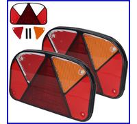 2x Lichtscheibe ASPÖCK Multipoint 2 links rechts Rückleuchte Anhänger Auflieger