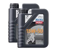 2x LIQUI MOLY 3057 Motorbike 4T Motoröl Offroad 15W-50 1L