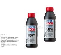 2x Liqui Moly Motorbike Gear Oil GL4 80W Mineralisch Motorrad Getriebeöl 500 ml