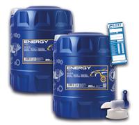 2x MANNOL 20L Energy 5W-30 Motorenöl API/SL 5W30 ÖL Motoröl 40 Liter + Auslaufhahn