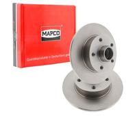 2x MAPCO BREMSSCHEIBEN 226mm VOLL HINTEN passend für SEAT TOLEDO VW CORRADO GOLF