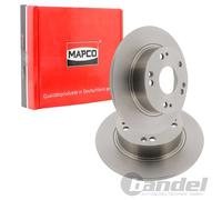 2x MAPCO BREMSSCHEIBEN 260mm VOLL HINTEN passend für HONDA ACCORD | 25201