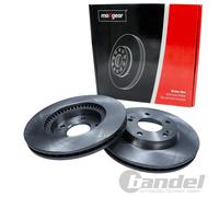 2X MAXGEAR BREMSSCHEBEIBEN 280mm BELÜFTET VORNE PASSEND FÜR HYUNDAI COUPE I30