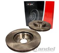 2X MAXGEAR BREMSSCHEBEIBEN 300mm BELÜFTET VORNE PASSEND FÜR FORD MONDEO