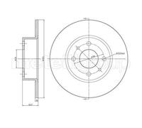 2x METELLI Bremsscheibe 23-0193C für ALFA ROMEO passend für FIAT LANCIA