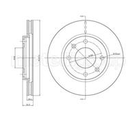 2x METELLI Bremsscheibe 23-0238 für CITROËN PEUGEOT