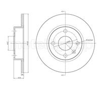 2x METELLI Bremsscheibe 23-0610C für OPEL