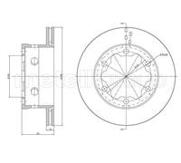 2x METELLI Bremsscheibe 23-0645 für MERCEDES-BENZ VW