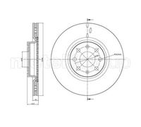 2x METELLI Bremsscheibe 23-0859C passend für FIAT OPEL