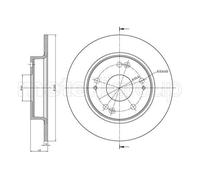 2x METELLI Bremsscheibe 23-0957C für HONDA
