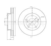 2x METELLI Bremsscheibe 23-1481C für TOYOTA