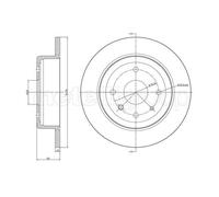 2x METELLI Bremsscheibe Hinterachse voll Ø276mm für Chevrolet Epica KL1_