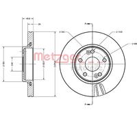 2x METZGER 6110600 Bremsscheibe für RENAULT