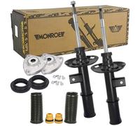 2x MONROE Stoßdämpfer + Service-Kit Domlager Vorne für MERCEDES C117 X117 W176