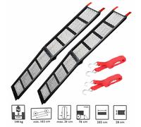 2x Motorrad Auffahrrampe Stahl klappbar 203 cm x 28 cm 340 Kg Tragegriff