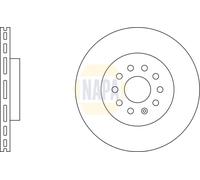 2x NAPA Bremsscheibe belüftet Ø314mm für VW Tiguan Allspace BW2 Sharan 7N 7N1