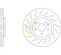 2x NAPA Bremsscheibe gelocht/innenbel. Ø330mm für Mercedes-Benz C-Klasse W203