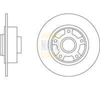 2x NAPA Bremsscheibe voll Ø260mm für Renault Scénic III JZ0/1_ Grand KZ0/1