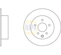 2x NAPA Bremsscheibe voll Ø292mm für Nissan Qashqai +2 I J10 JJ10 Pulsar